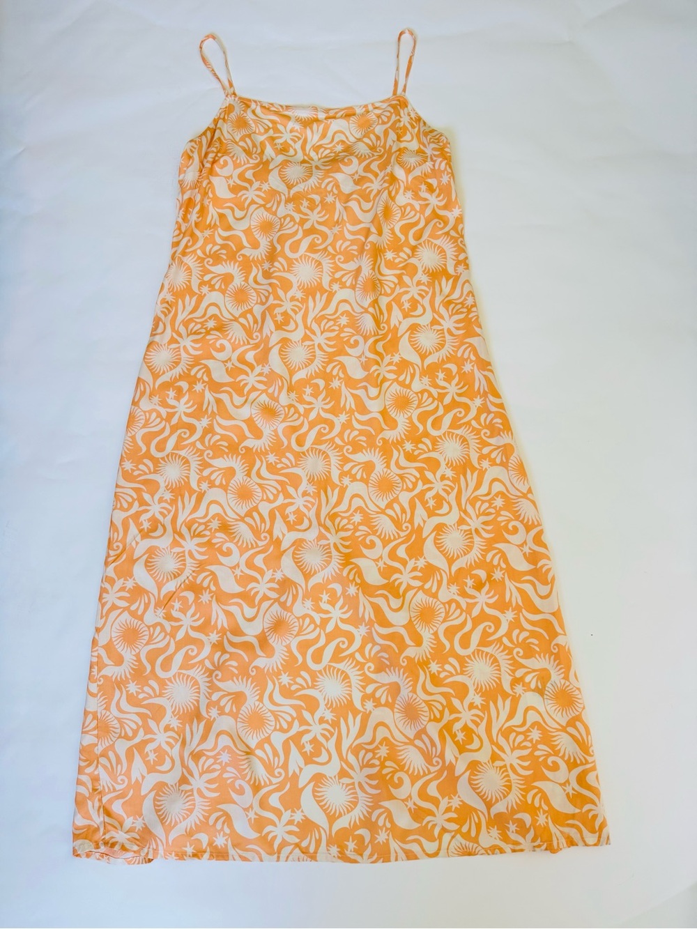 Billabong Peach and White Floral Slip Dress